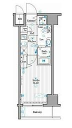 JR京浜東北・根岸線 王子駅 徒歩12分の賃貸マンション 7階1Kの間取り