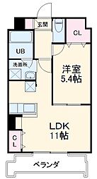 Ｂｅｌ　Ｆｉｏｒｅ　Ｍ 2階1LDKの間取り