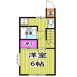 JR埼京線 浮間舟渡駅 徒歩7分の賃貸アパート 2階1Kの間取り