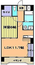 名鉄豊田線 浄水駅 徒歩3分の賃貸マンション 5階1LDKの間取り