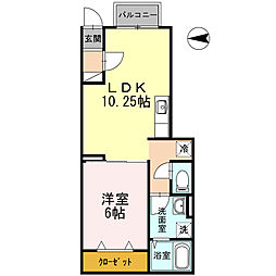 JR埼京線 浮間舟渡駅 徒歩10分の賃貸アパート 1階1LDKの間取り