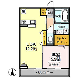 JR川越線 日進駅 徒歩6分の賃貸アパート 3階1LDKの間取り