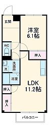 レジデンス正木 1LDKの間取図画像