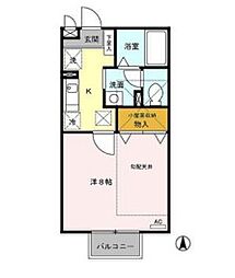 名古屋市営鶴舞線 庄内通駅 徒歩9分の賃貸アパート 2階1Kの間取り