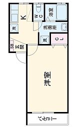 フォレストコートウィスラー 2階1Kの間取り