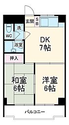 間取図画像 2DK