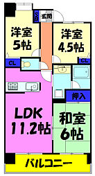 ラ・フォレ21 5階3LDKの間取り