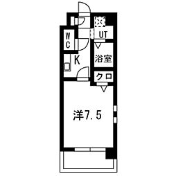 ＭＥＲＣＩ 1階1Kの間取り