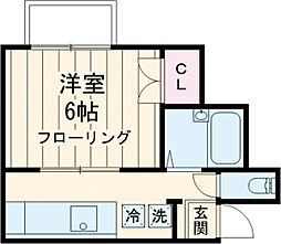 東急田園都市線 桜新町駅 徒歩3分の賃貸アパート 2階1Kの間取り