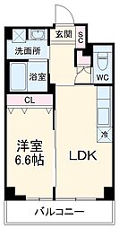 ラヴィベール 2階1LDKの間取り