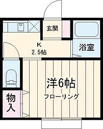 セブンハイツ 1Kの間取図画像