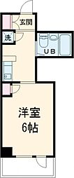 ＯＺプラザ 6階1Kの間取り