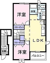 間取図画像 2DK