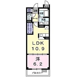 サニーブローテ住吉2 1LDKの間取図画像