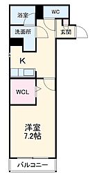 Ｂｌｏｏｍｉｎｇ春日井 4階1Kの間取り