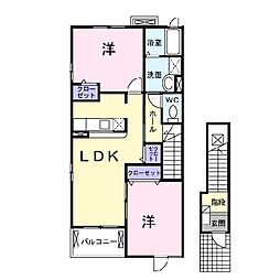 ウエストピーク4 2LDKの間取図画像