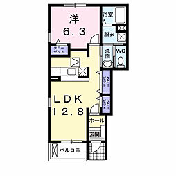 ローレル 1LDKの間取図画像