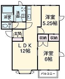 間取図画像 2LDK