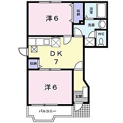 間取図画像 2DK