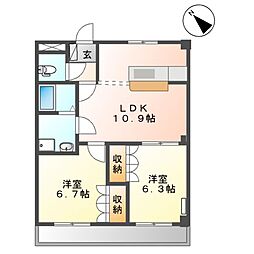 間取図画像 2LDK