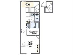 レオパレスグリュ 1Kの間取図画像