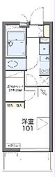 レオパレスウイング元城A 1Kの間取図画像