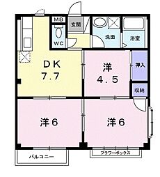 ＭＴ21　Ｂ 2階3DKの間取り