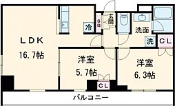 Ｃｉｍｅｎｔ二子玉川 404 4階2LDKの間取り