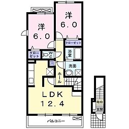 グリーンオアシスC 2LDKの間取図画像