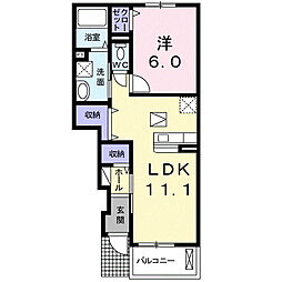 プログレス 1LDKの間取図画像