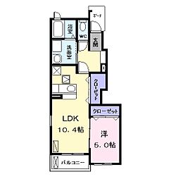 クラスペディア.K2 1LDKの間取図画像