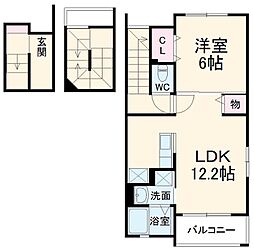 レ・セーナ 1LDKの間取図画像