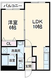 M,HighCrest 1LDKの間取図画像