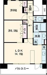 小田急小田原線 祖師ヶ谷大蔵駅 徒歩11分の賃貸マンション 5階1SLDKの間取り
