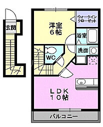 メゾンヴィヴァーチェ 1LDKの間取図画像