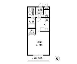 グレートアドバンスB ワンルームの間取図画像