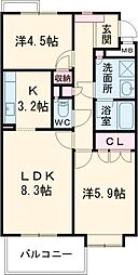 間取図画像 2DK