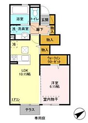 マ・メゾン 1LDKの間取図画像