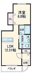 間取図画像 1LDK