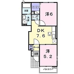 ノースブロード 2DKの間取図画像