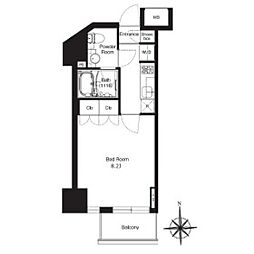 HF正光寺赤羽レジデンス2 1Kの間取図画像