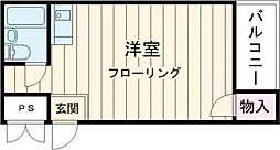ラフォーレ中野 2階ワンルームの間取り