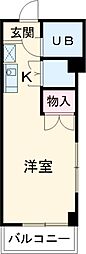 ＡＳビル原町田 4階ワンルームの間取り