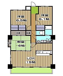 メディアス亀岡5番館 20階3LDKの間取り