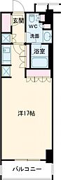 都営大江戸線 東新宿駅 徒歩5分の賃貸マンション 3階ワンルームの間取り