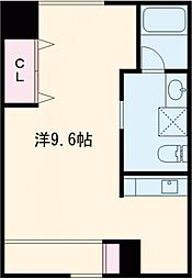 モアナハレ 2階1Kの間取り