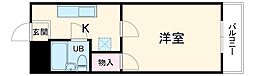 スターリット港南中央 1階1Kの間取り