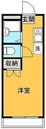 キュービック湘南壱番館 ワンルームの間取図画像