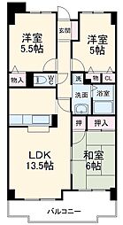Ｋ’Ｓシャンブル 5階3LDKの間取り