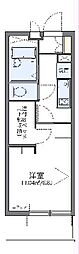 レオパレスベータ 1Kの間取図画像